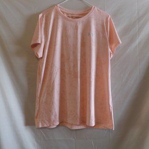 Under Armour Women’s Melange Short Sleeve Peach Top -Size XL